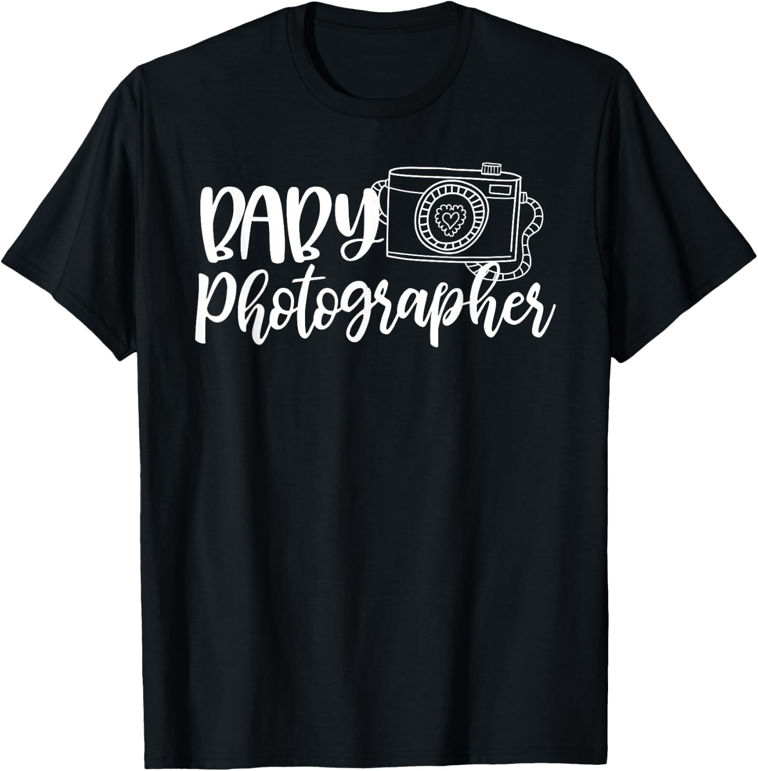 Cute Baby Photographer - Newborn Photography Design T-Shirt - T-Shirt | Black