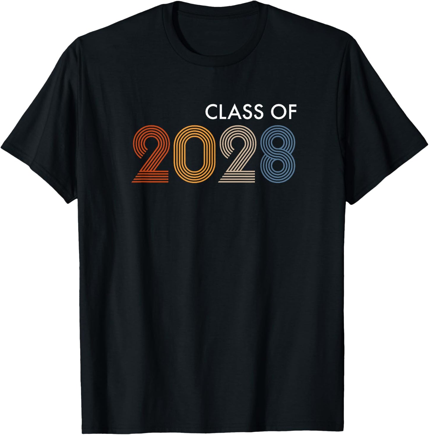 Class of 2028 College University High School Future Graduate T-Shirt - T-Shirt | Black
