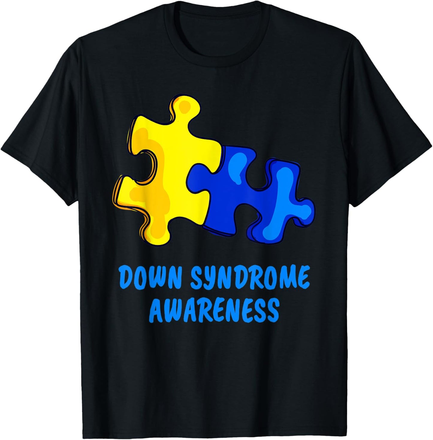 Down Syndrome 21 March Puzzle Down Syndrome Awareness Day T-Shirt - T-Shirt | Black