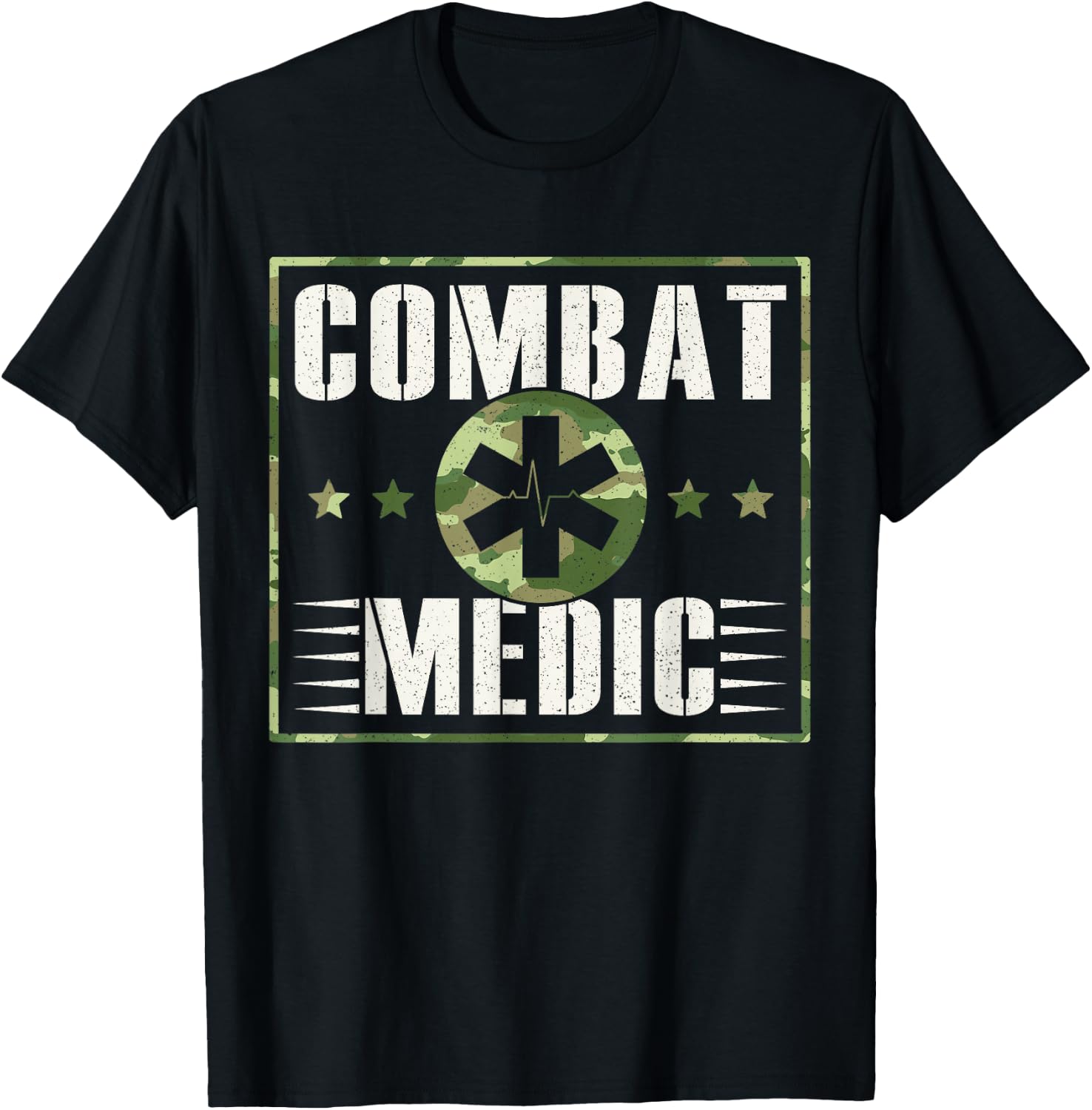 Combat Medic Soldier Veteran's Day Veterans Combat Veteran T-Shirt - T-Shirt | Black