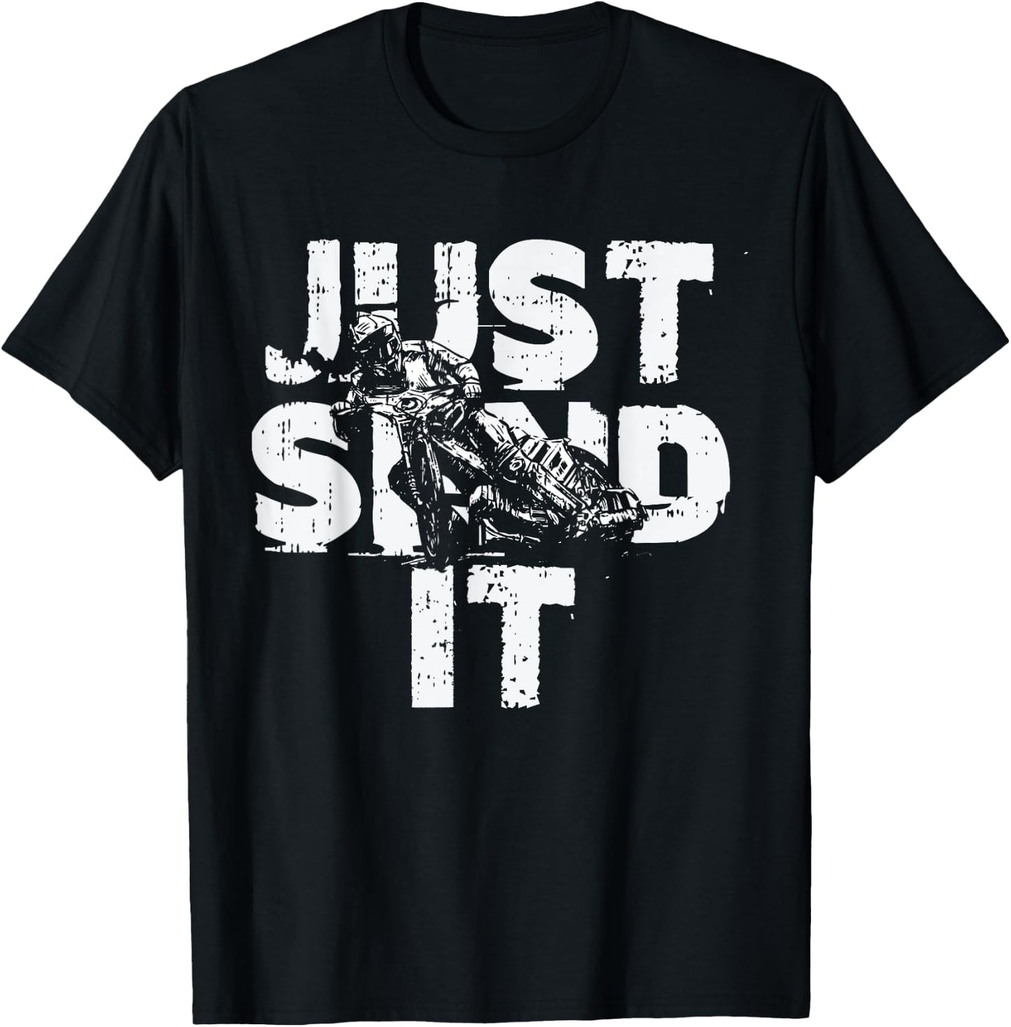 Just Send It Fathers Day Dirt Bike Dad Daddy Papa Men Gift T-Shirt - T-Shirt | Black