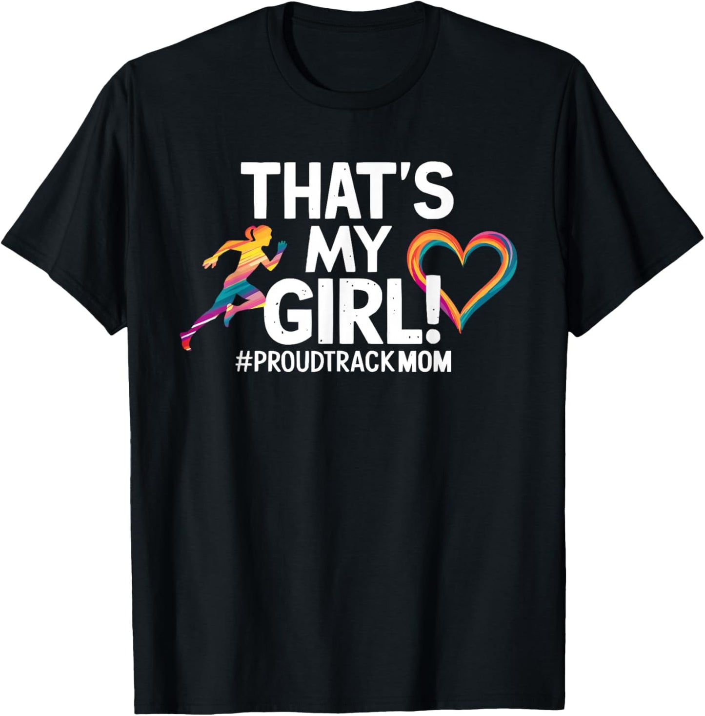 Track And Field Mom Athlete Runner Mothers Day T-Shirt - T-Shirt | Black