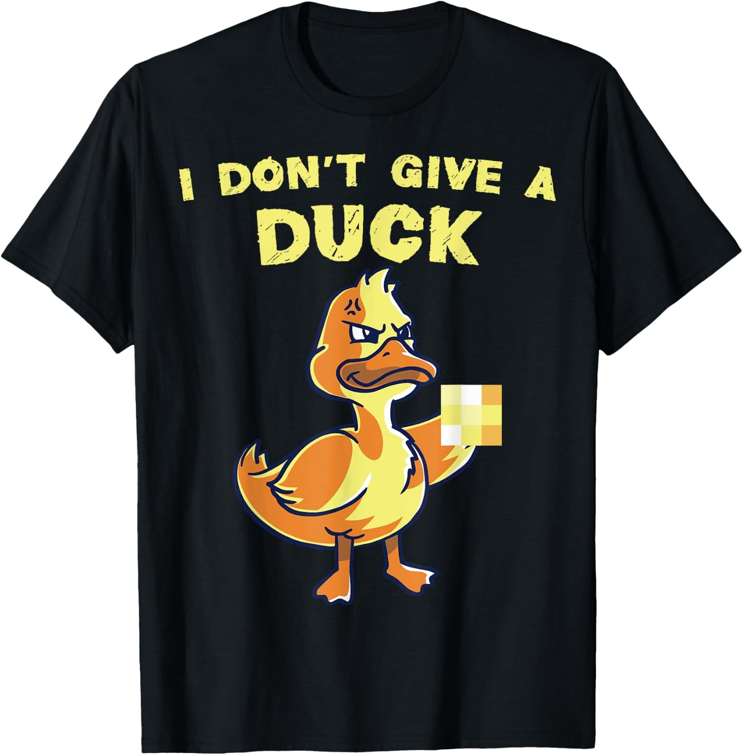 I don't give a duck Funny Duckling Nerd Geek Farm Animal T-Shirt - T-Shirt | Black