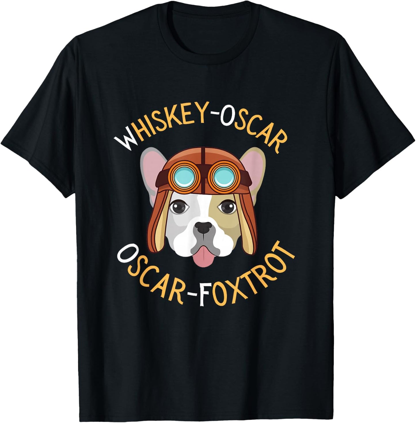 WOOF, Whiskey Oscar Oscar Foxtrot, Pilot Dog, Dog mom or Dad T-Shirt - T-Shirt | Black