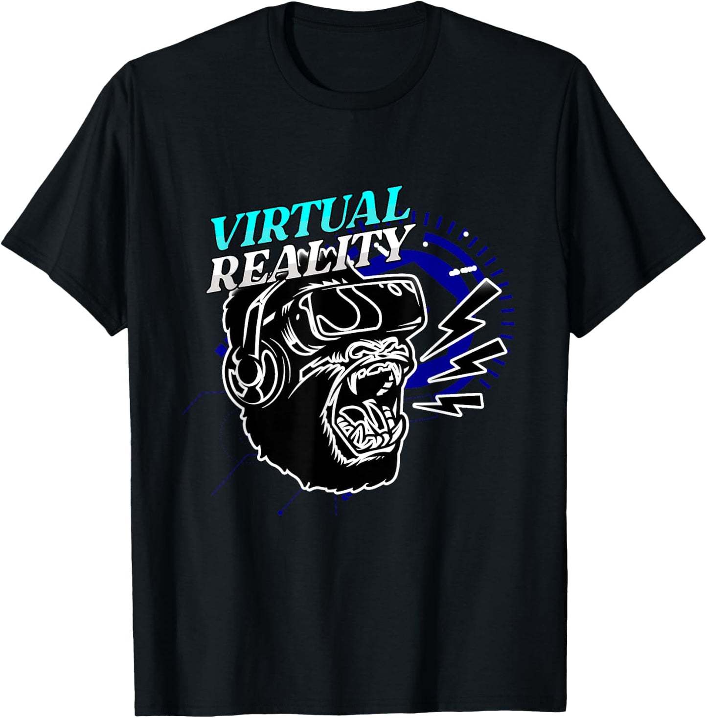VR Virtual Reality Player Gamer Gorilla Monkey Gift T-Shirt - T-Shirt | Black