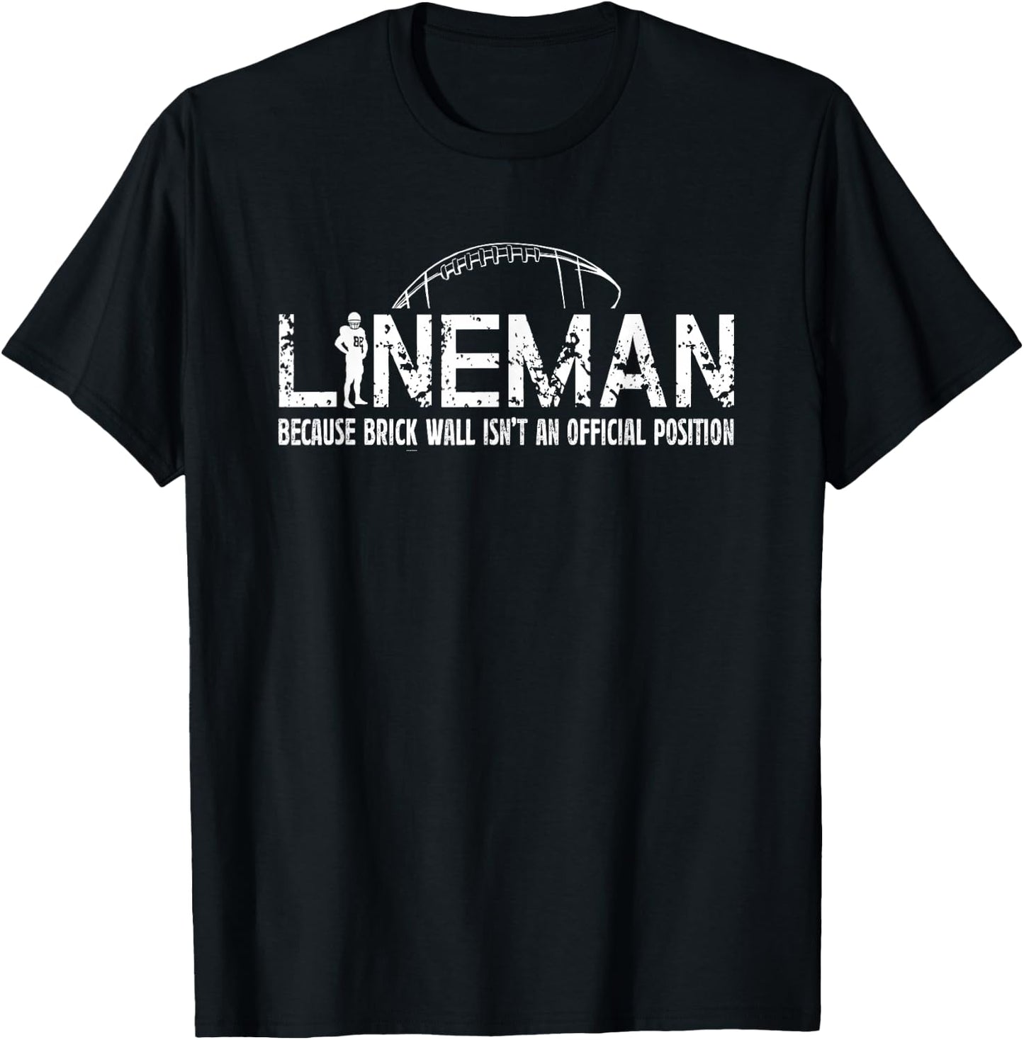 American Football Lineman T-Shirt - T-Shirt | Black
