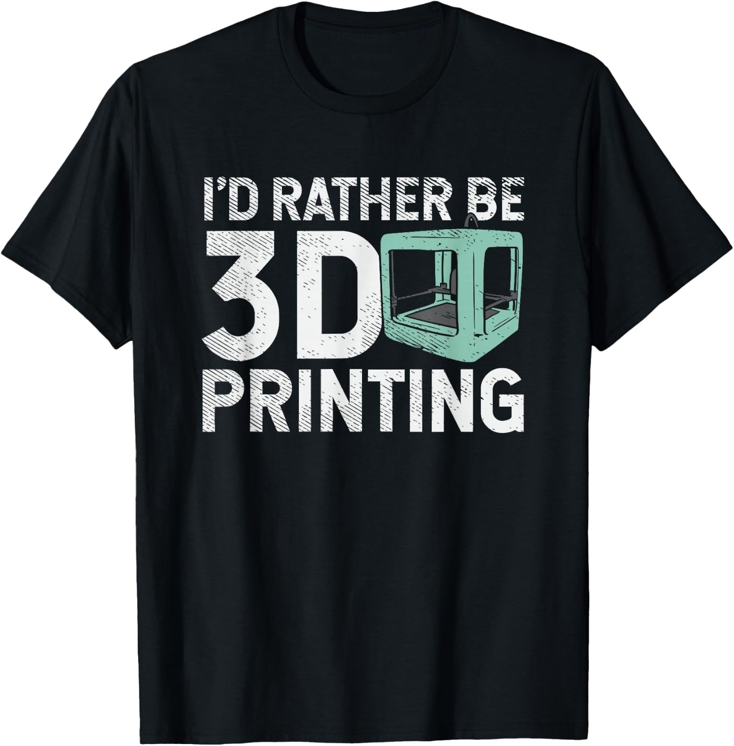 3D Printing, Custom 3D Printing, 3D Print T-Shirt - T-Shirt | Black