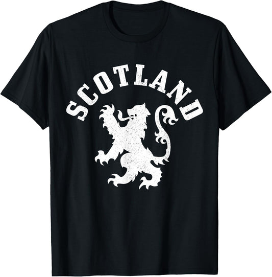 Scotland Vintage Lion Scotland Pride Gift UK T-Shirt - T-Shirt | Black