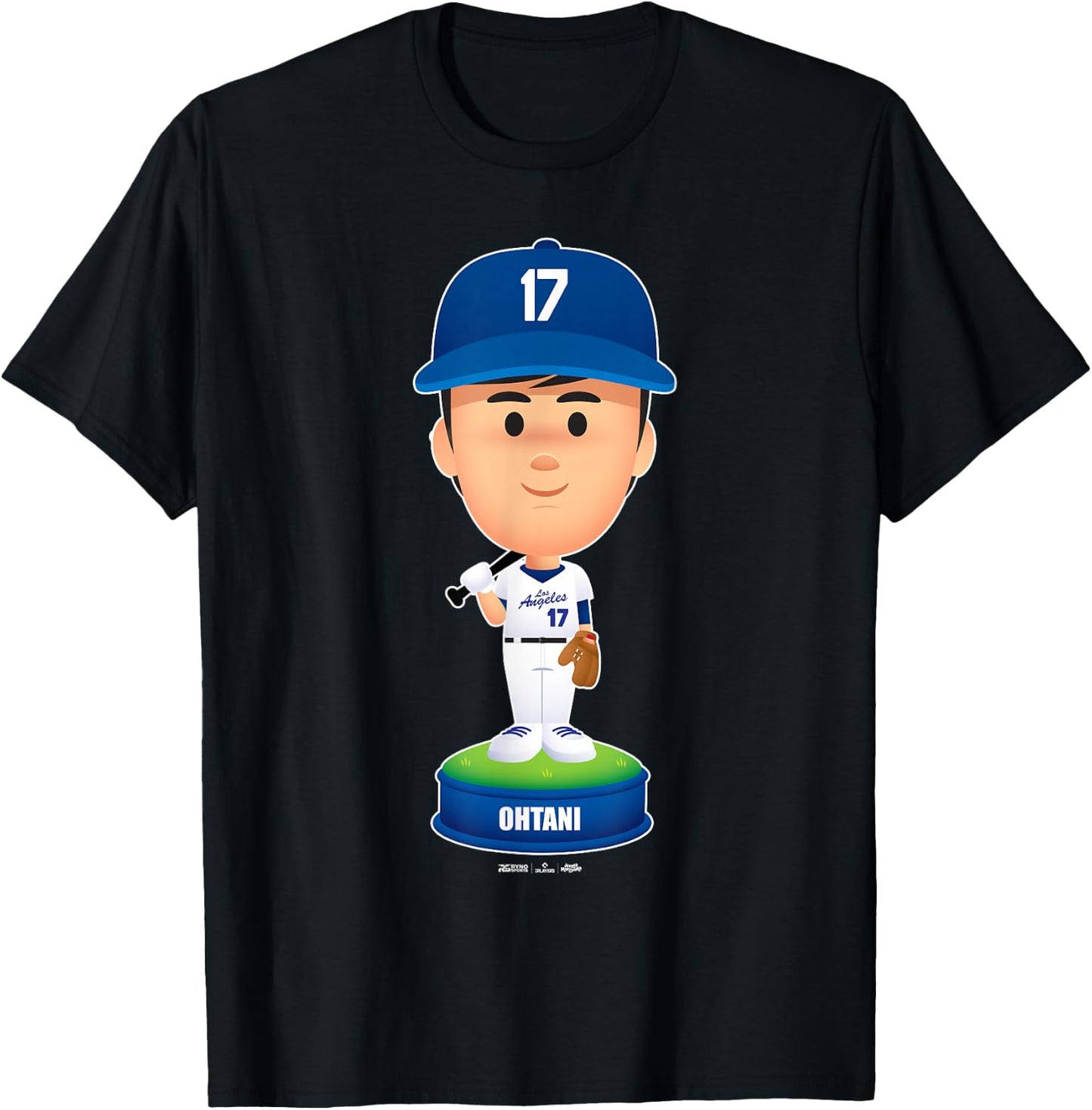 Shohei Ohtani Los Angeles Baseball Bobblehead MLBPA T-Shirt - T-Shirt | Black