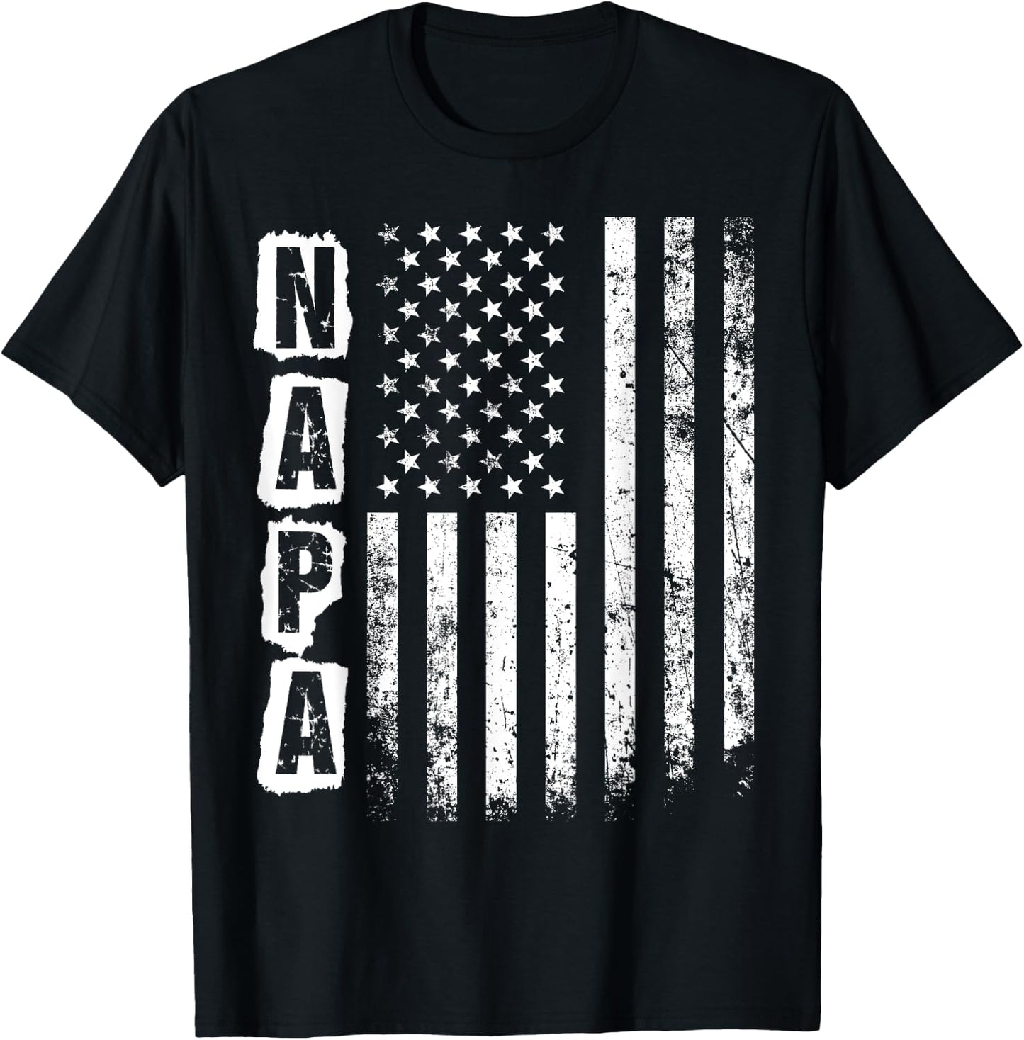 Napa Father's Day American Flag 4th of July T-Shirt - T-Shirt | Black