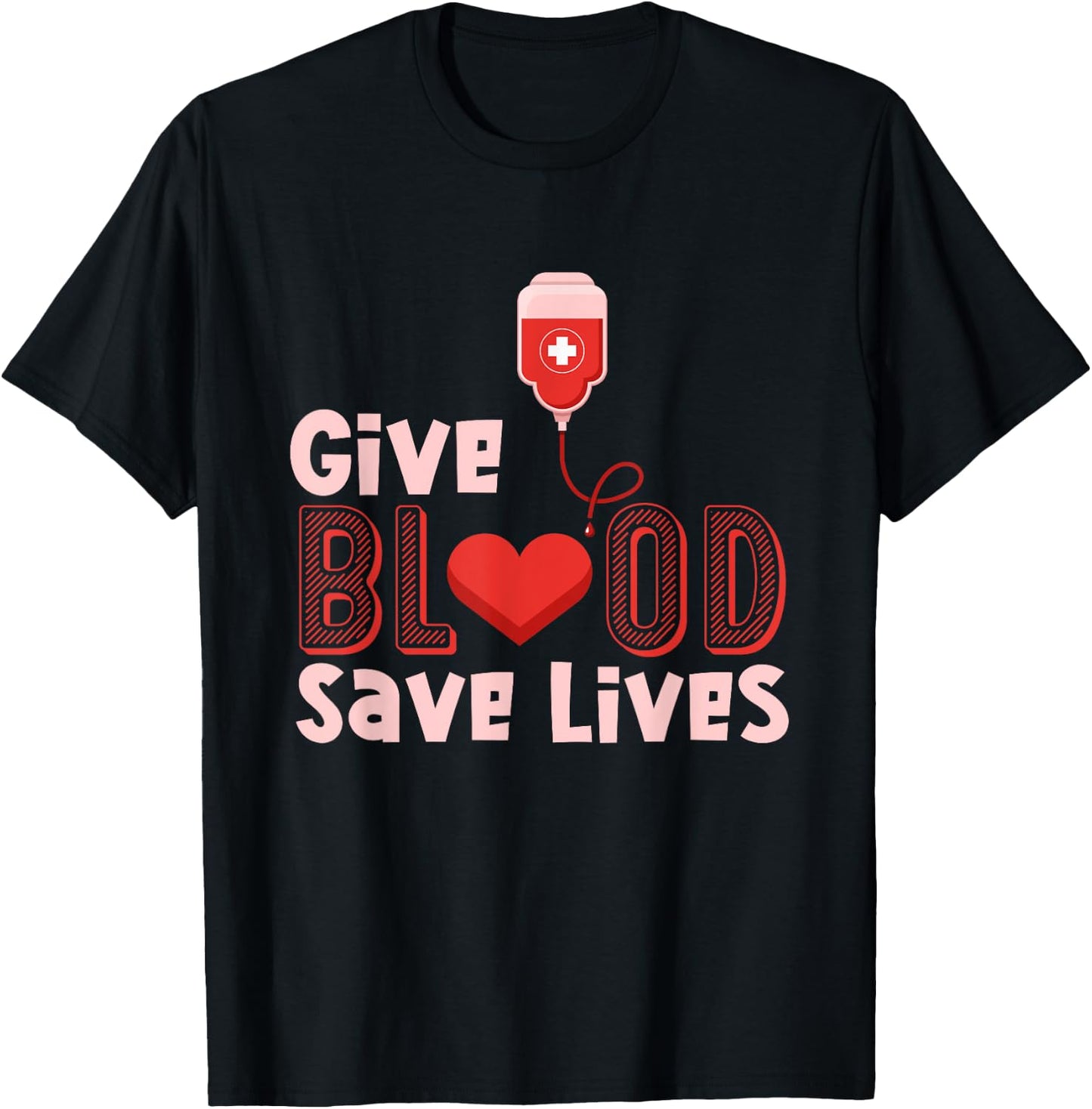Donate Blood Save Lives - Blood Donor Outfit Donation Gift T-Shirt - T-Shirt | Black