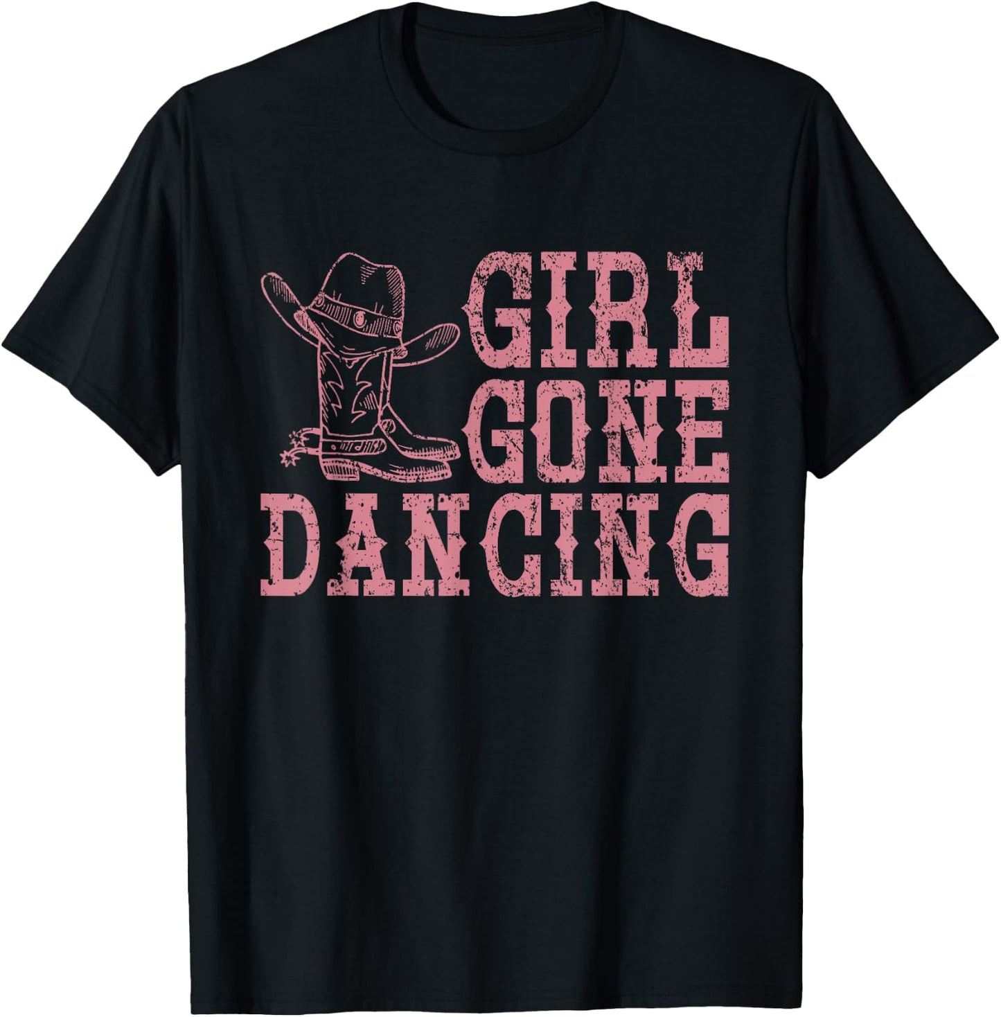 Texas Line Dancing Rodeo Cowboy Gift Line Dance T-Shirt - T-Shirt | Black