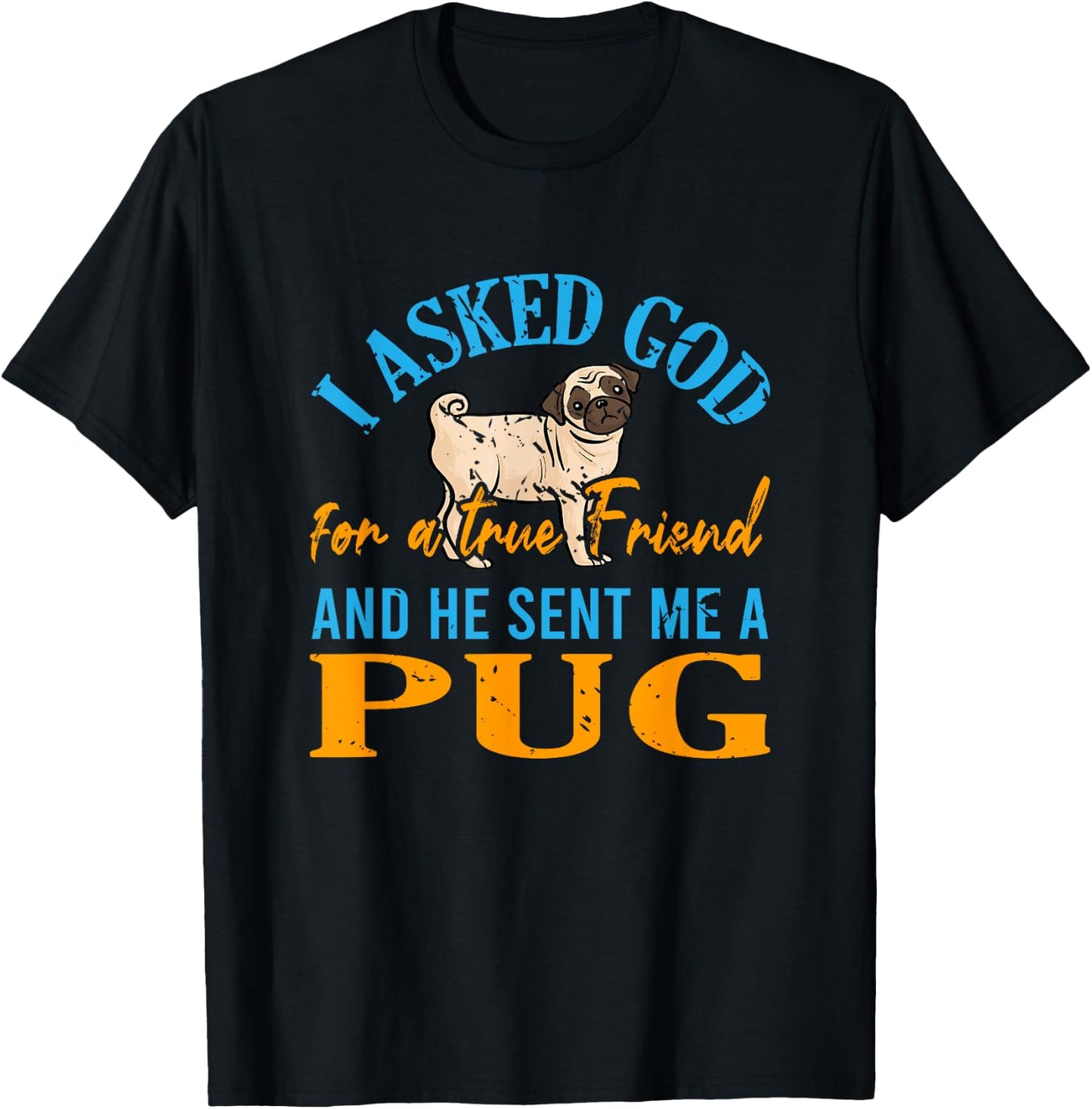 Jesus Prayer Pug Lover Pet Owner Gift Pug T-Shirt - T-Shirt | Black