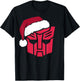 Transformers Christmas Autobots Santa Hat Logo T-Shirt - T-Shirt | Black