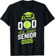 Dad of a tennis senior 2025 class of 25 graduation graduate T-Shirt - T-Shirt | Black