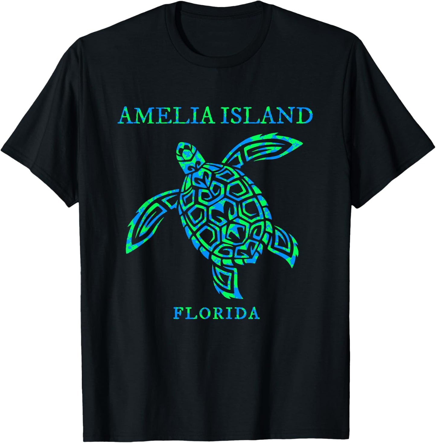 Amelia Island Florida Sea Turtle Souvenir Kids T-Shirt - T-Shirt | Black