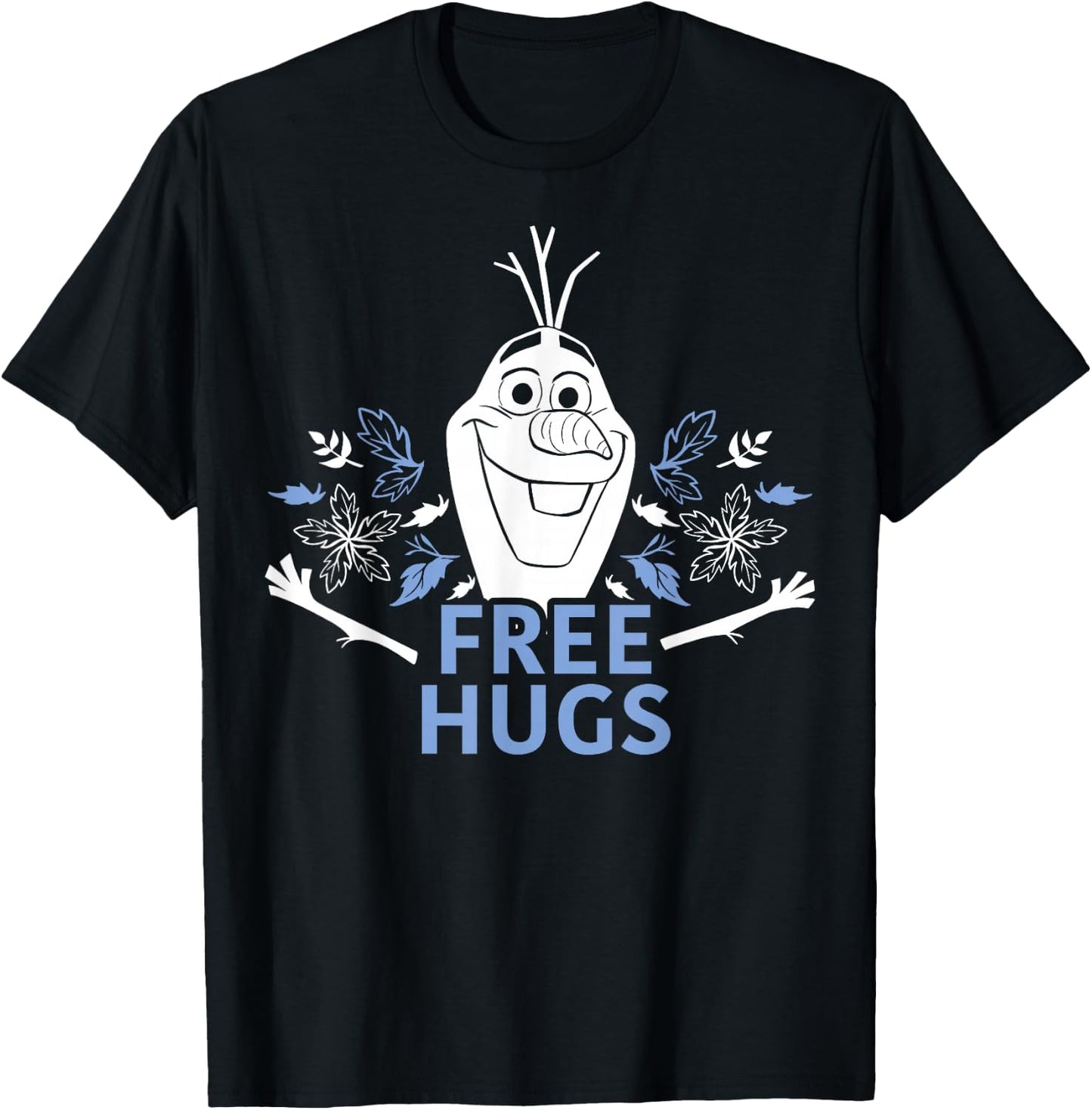 Disney Frozen 2 Olaf Free Hugs Foliage Poster T-Shirt - T-Shirt | Black