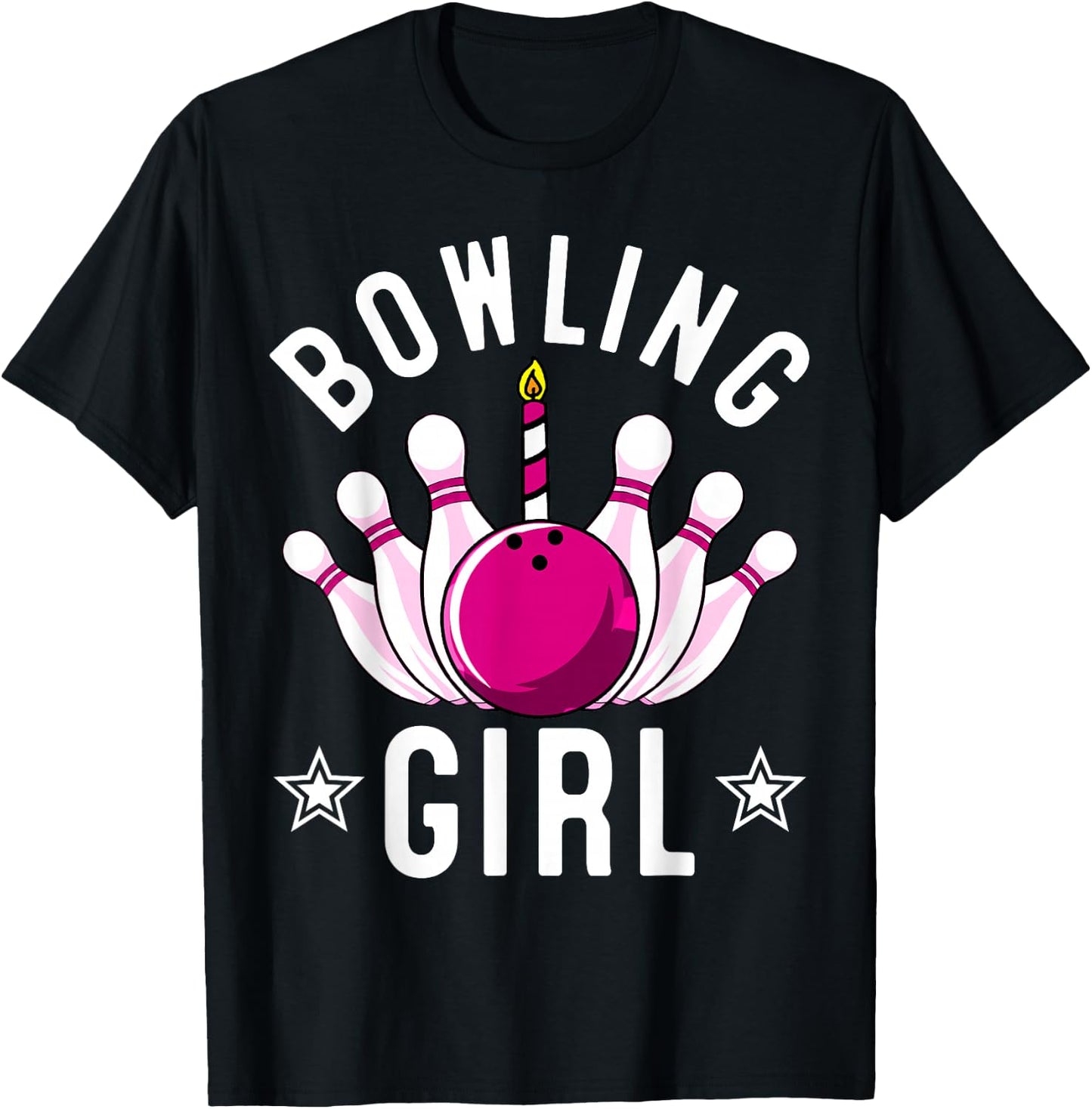 Funny Bowling Gift Kids Cool Bowler Girls Birthday Party T-Shirt - T-Shirt | Black