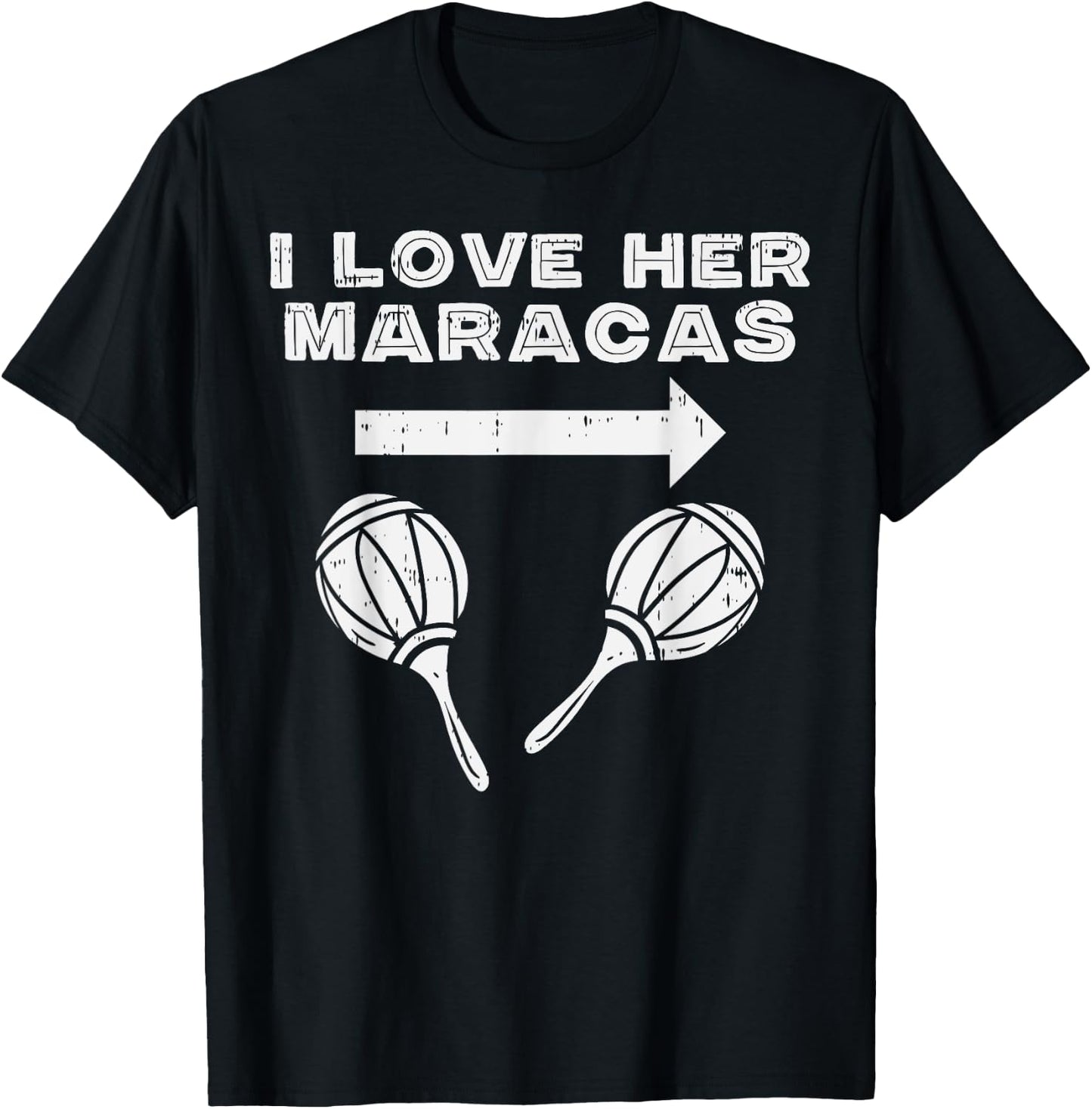 I Love Her Maracas Cinco De Mayo Matching Couple Men His T-Shirt - T-Shirt | Black