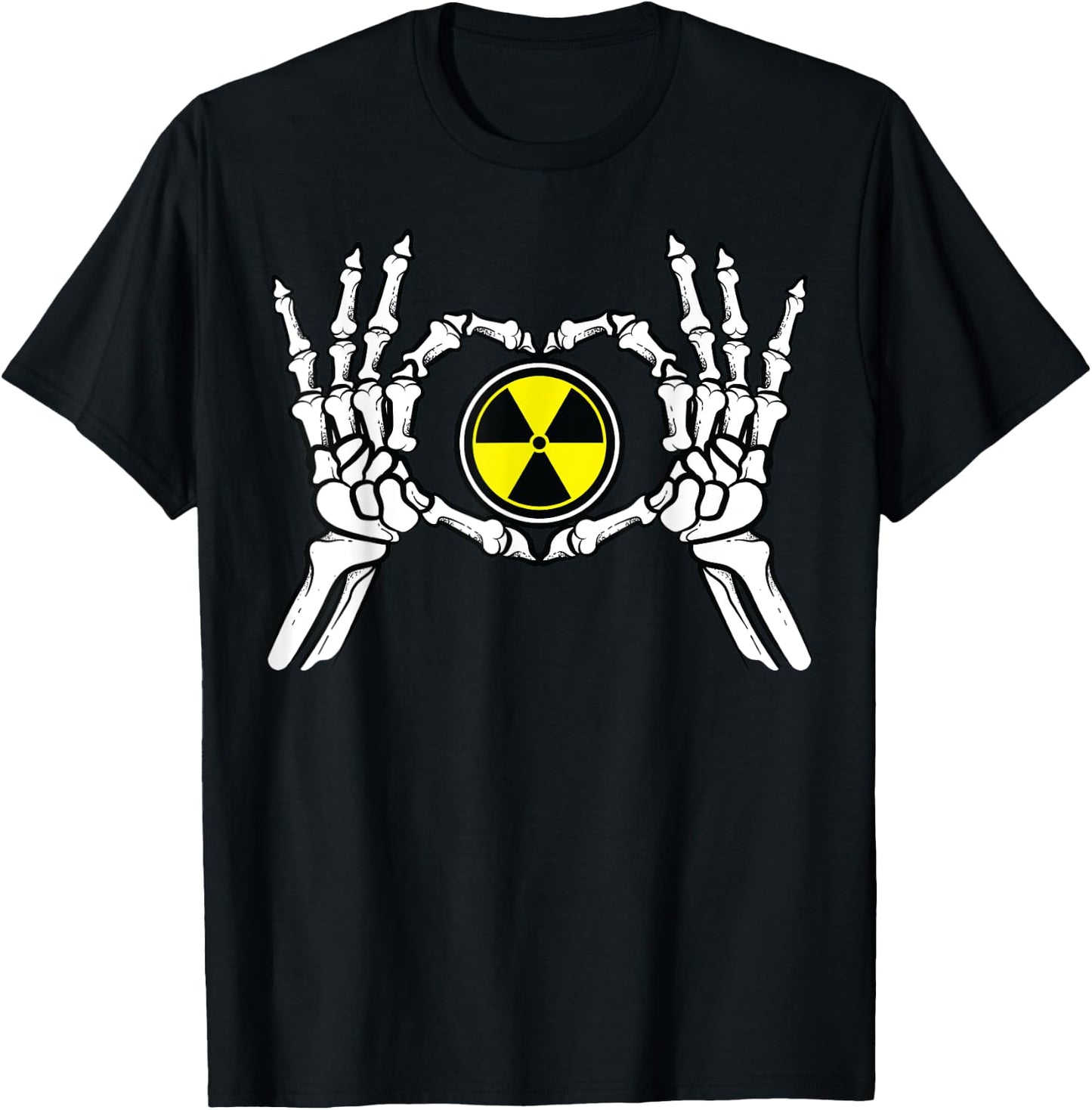 Funny Radioactive Gift Cool Nuclear Biohazard Logo T-Shirt - T-Shirt | Black