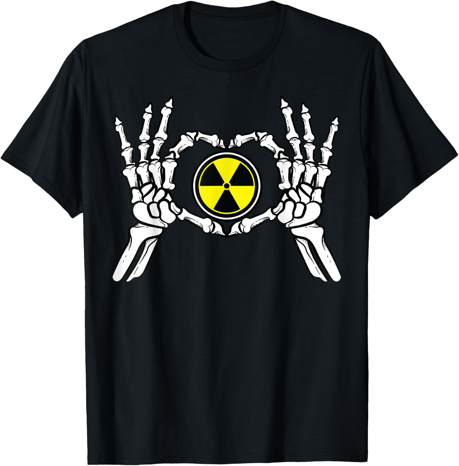 Funny Radioactive Gift Cool Nuclear Biohazard Logo T-Shirt - T-Shirt | Black