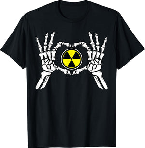 Funny Radioactive Gift Cool Nuclear Biohazard Logo T-Shirt - T-Shirt | Black