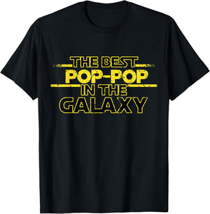 Best Pop-Pop in The Galaxy Birthday Gift Pop Pop T-Shirt - T-Shirt | Black