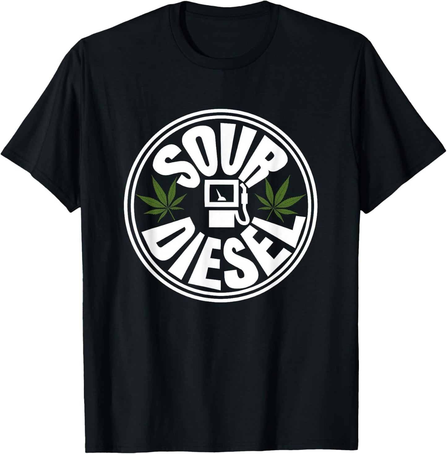 Sour Diesel Cannabis Medical Smoke Weed Support T-Shirt - T-Shirt | Black
