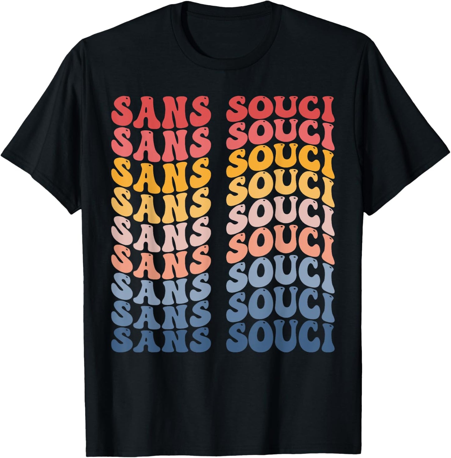 Sans Souci City Groovy Retro T-Shirt - T-Shirt | Black