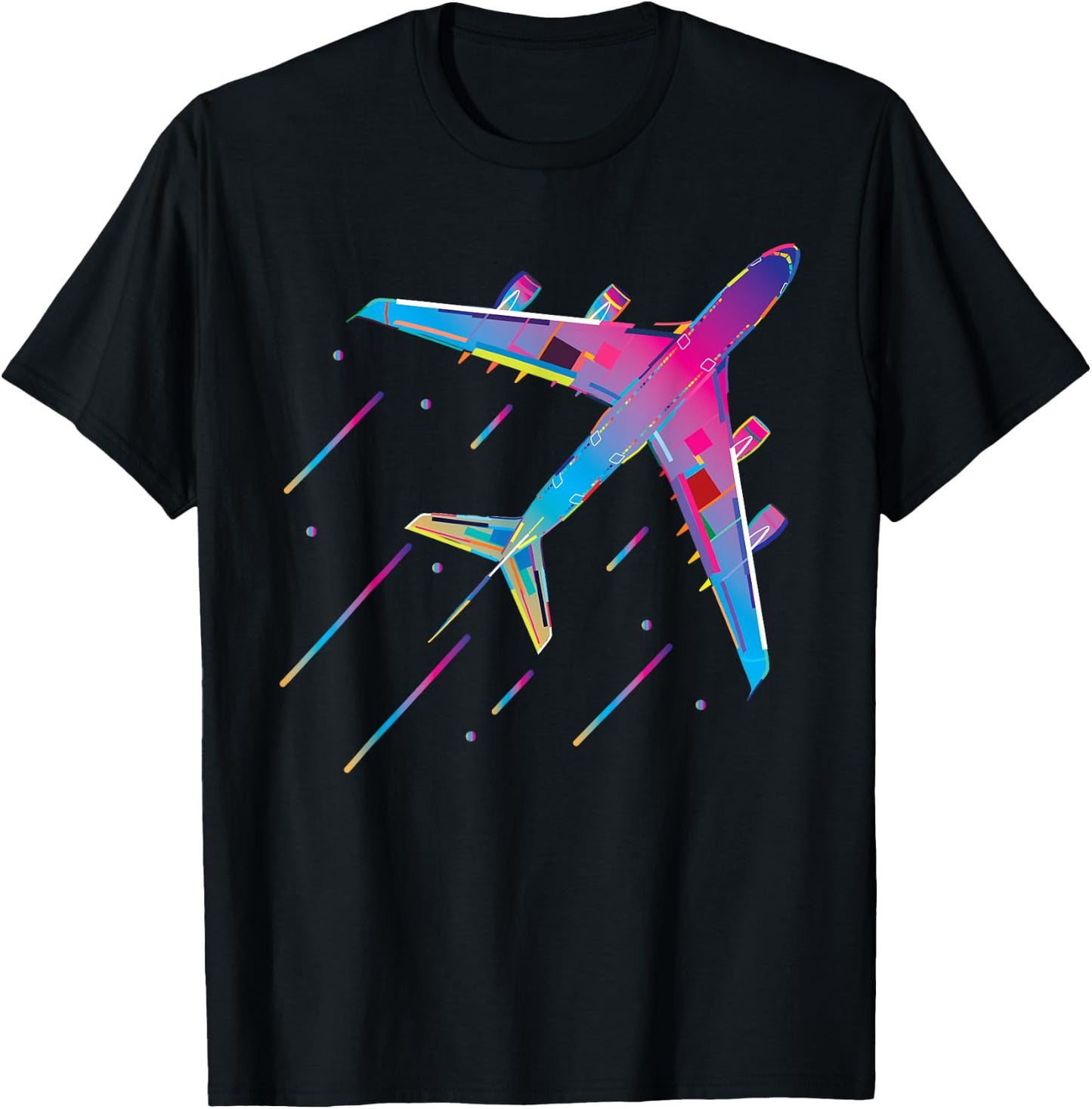 Airplanes Flying Lover Kids Retro Airplane Pilot Aviation T-Shirt - T-Shirt | Black