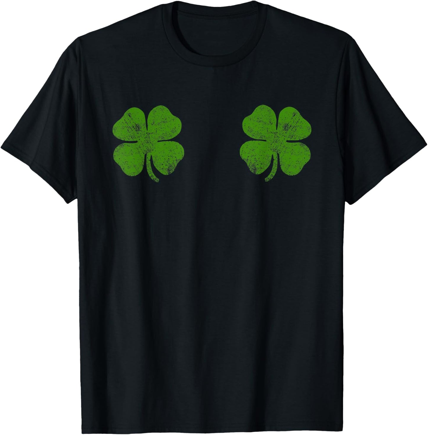 St Patricks Day Shamrock Boob Women Shirt Shamrock Boob T-Shirt - T-Shirt | Black