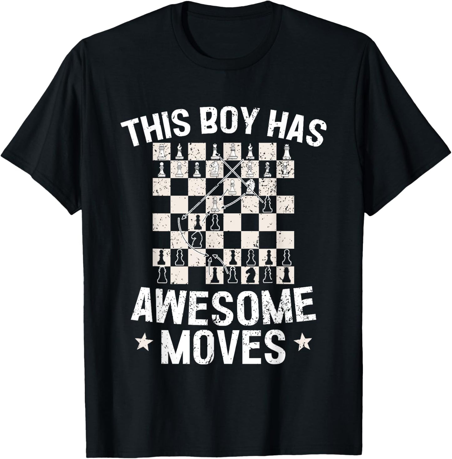 Chess Shirt For Boys Kids Chess Player Board Game T-Shirt - T-Shirt | Black