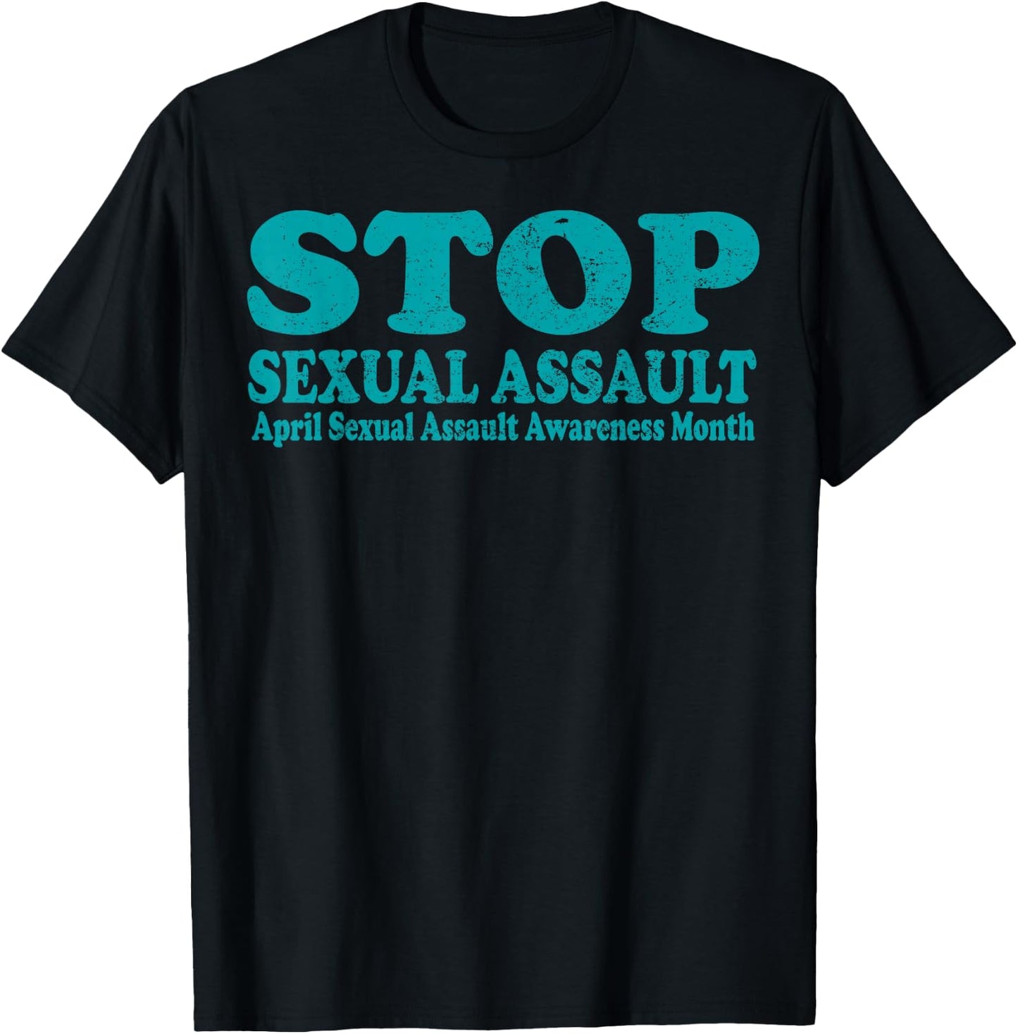 American Stop Sexual Assault April Awareness Month T-Shirt - T-Shirt | Black