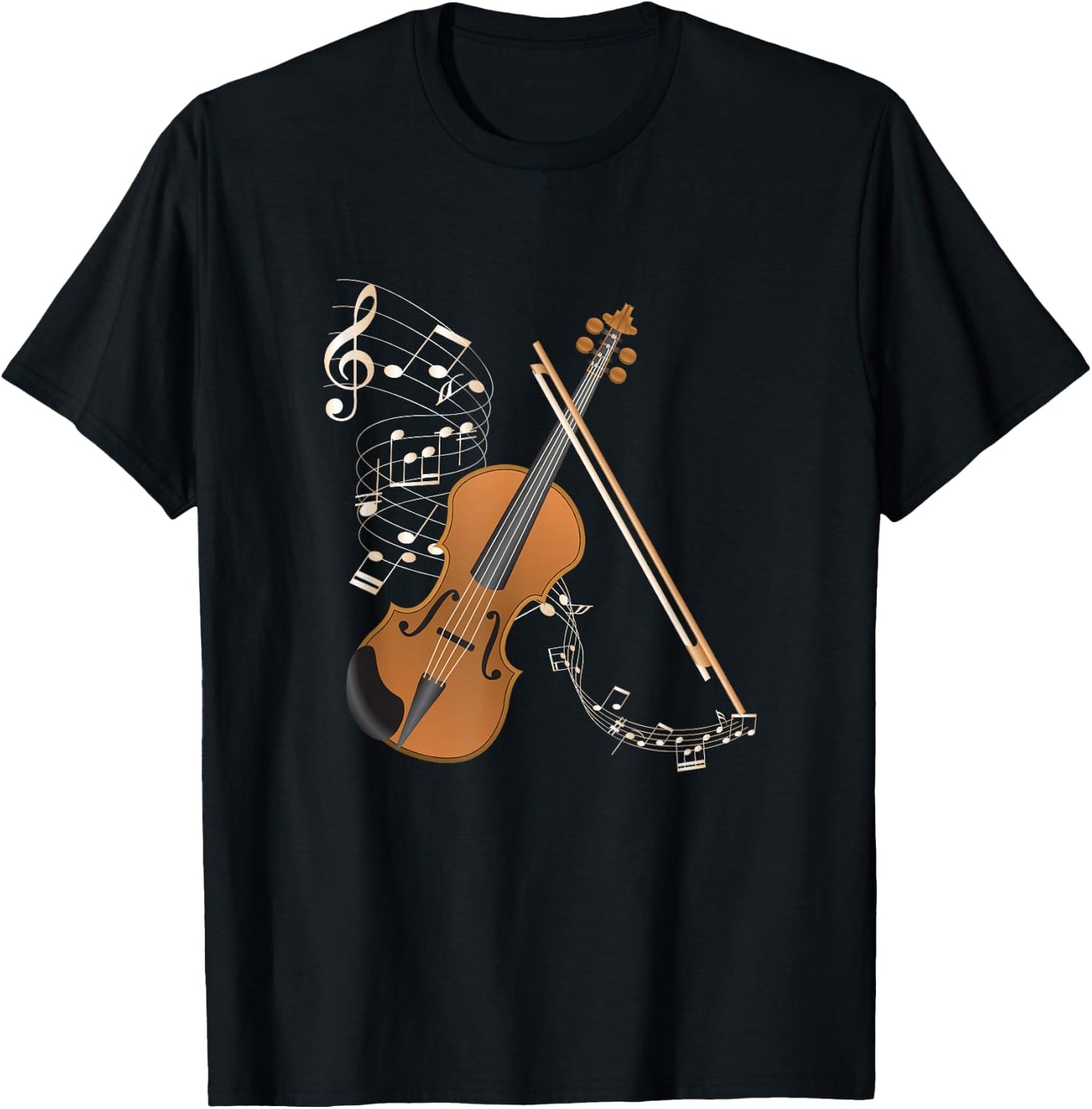 Orchestra Violin Player Gift Musical Instrument Violin Small T-Shirt - T-Shirt | Black
