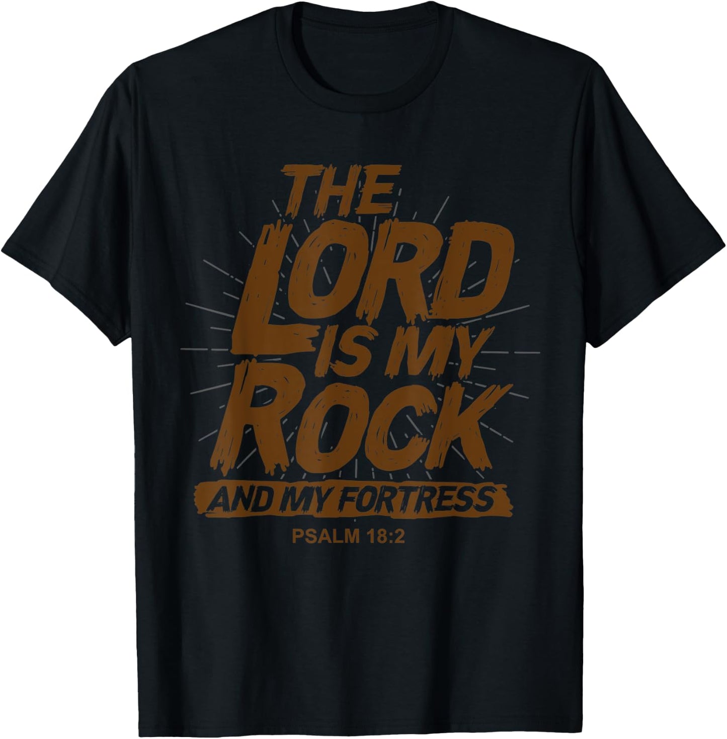 The Lord Is My Rock Prayer T-Shirt - T-Shirt | Black
