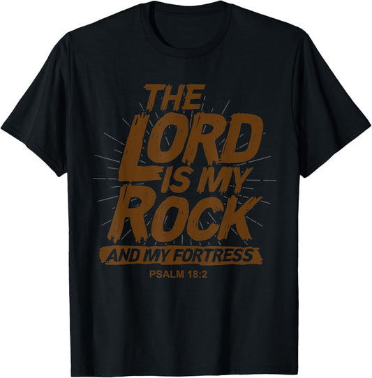 The Lord Is My Rock Prayer T-Shirt - T-Shirt | Black