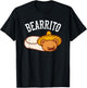 Mexican BEARRITO - Teddy Bear Burrito with Mustache T-Shirt - T-Shirt | Black
