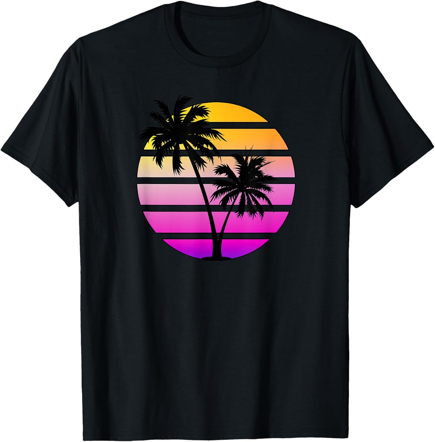 Synthwave Sunset Shirt T-Shirt - T-Shirt | Black