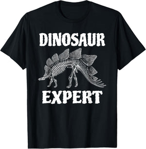 Dinosaurs Expert Paleontologist Fossil Hunter Skeleton T-Shirt - T-Shirt | Black