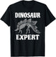 Dinosaurs Expert Paleontologist Fossil Hunter Skeleton T-Shirt - T-Shirt | Black
