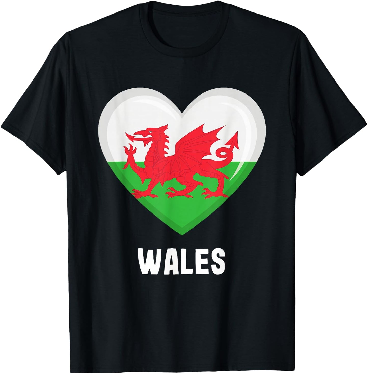 Welsh Flag Jersey | Welsh T-Shirt - T-Shirt | Black