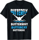 Butterfly Butterwhy Buttercry Funny Swimming Swimmer T-Shirt - T-Shirt | Black