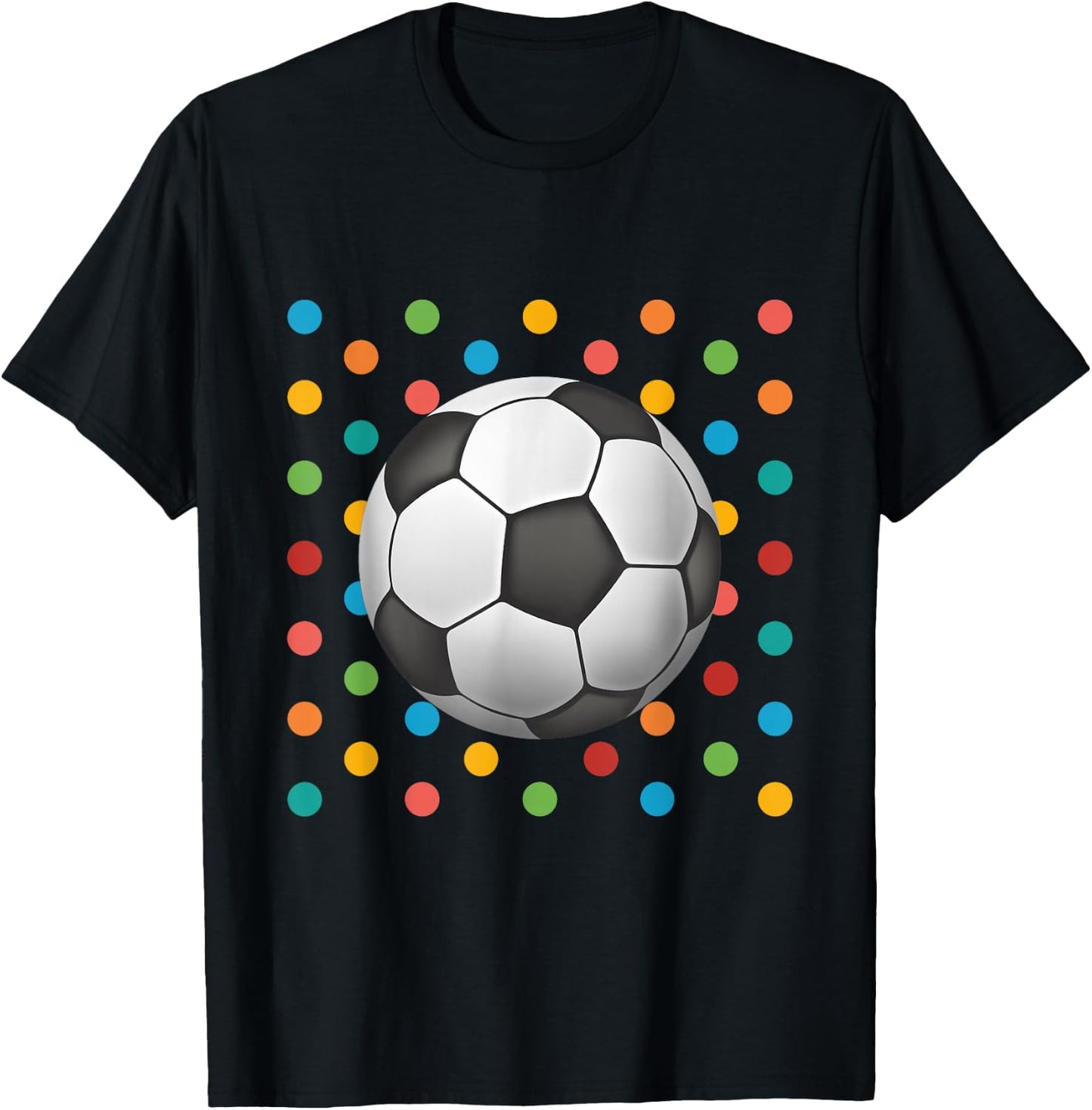 Dot Day Shirt Polka Dots Soccer Kids Boys Girls Youths T-Shirt - T-Shirt | Black