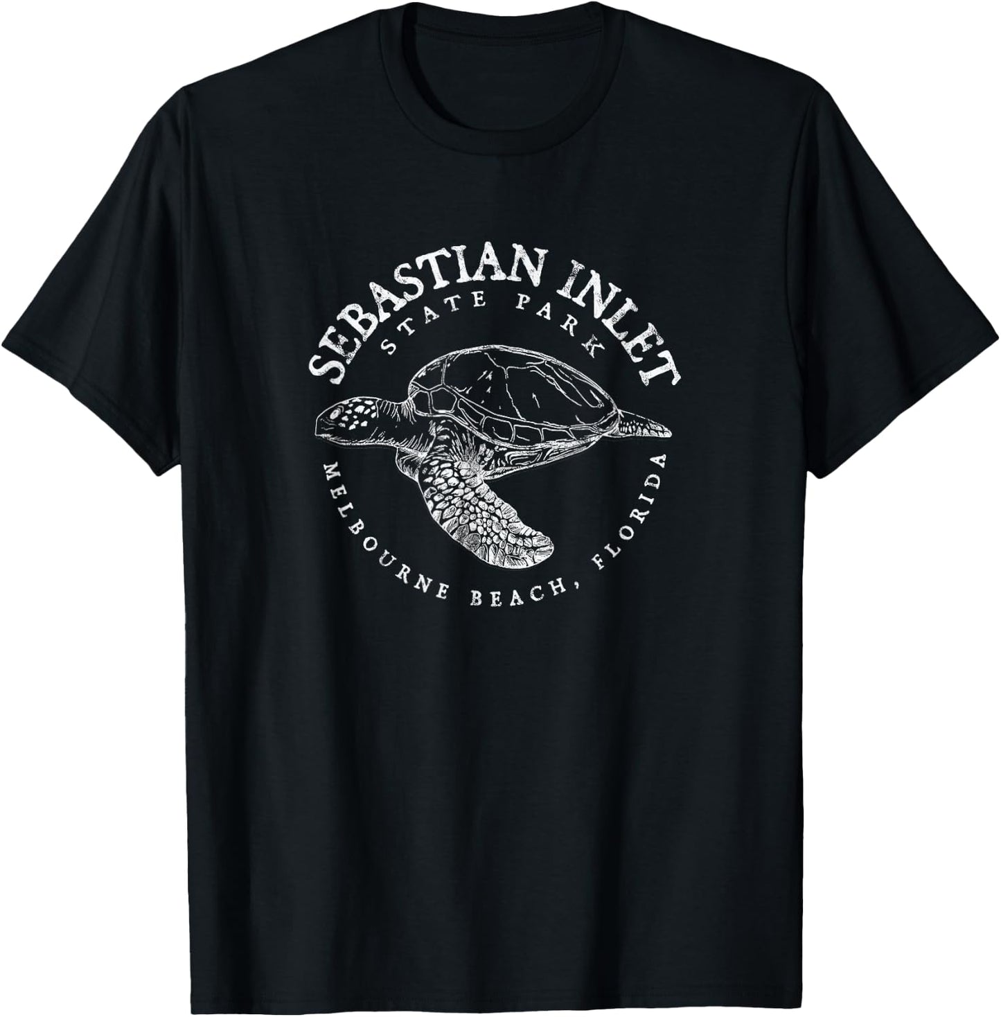 Sebastian Inlet State Park Florida Scuba Diving Turtle T-Shirt - T-Shirt | Black