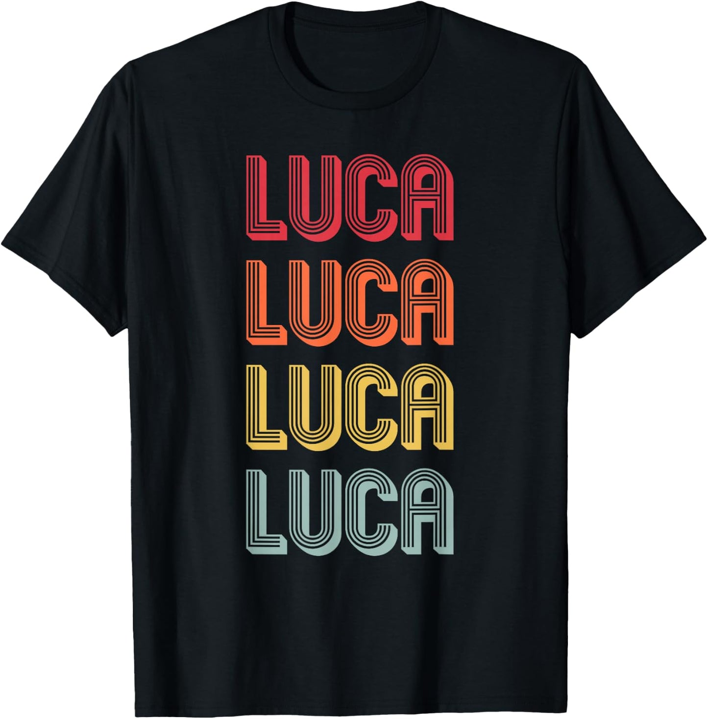 Luca Gift Name Personalized Funny Retro Vintage Birthday T-Shirt - T-Shirt | Black