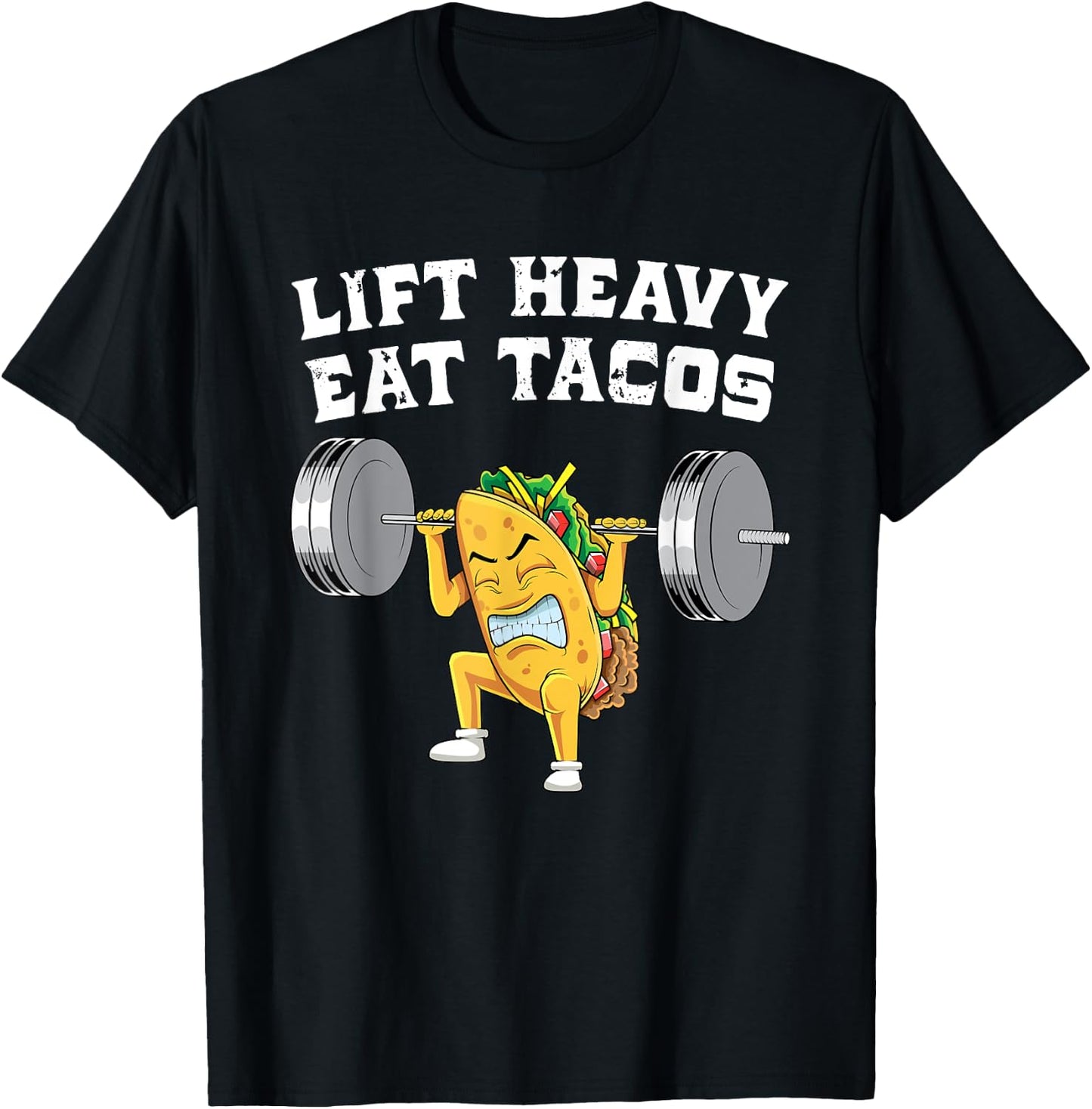 Funny Weightlifting Taco Lover Gift | Love Squats Exercise T-Shirt - T-Shirt | Black