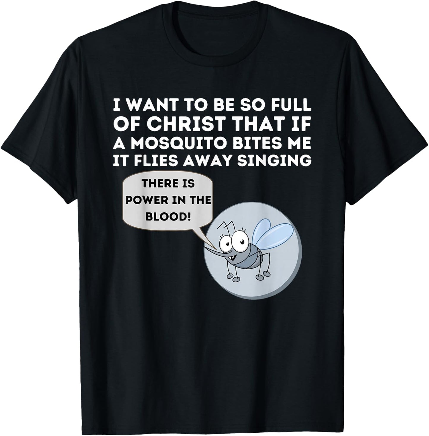 Mosquito Joke - Funny Christian Bible & Jesus Small T-Shirt - T-Shirt | Black