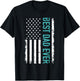 Father's day Best dad ever with US american flag Short Sleeve T-Shirt - T-Shirt | Black
