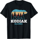 Kodiak Alaska Vintage Grizzly Bear Nature Souvenir Gift T-Shirt - T-Shirt | Black