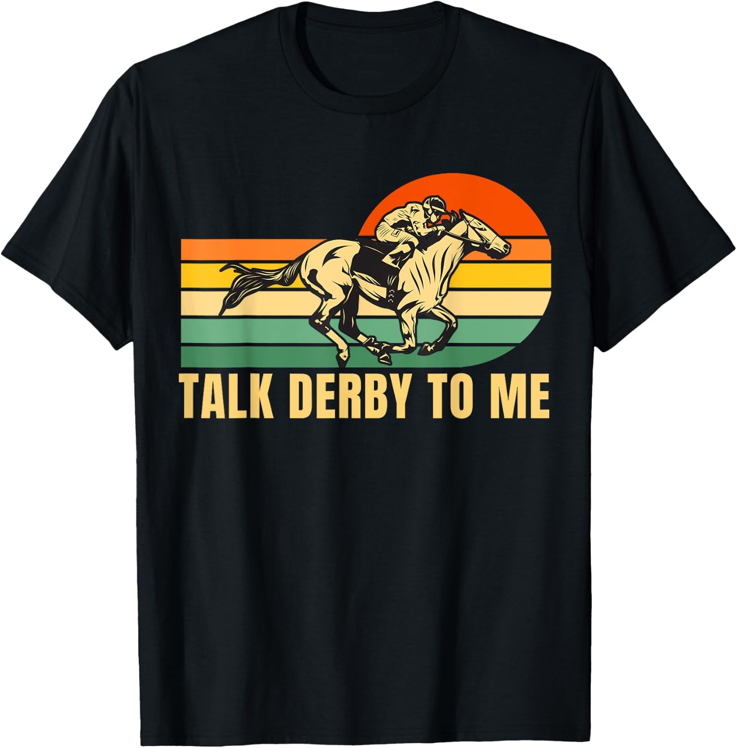 Derby Funny Horse Racing Retro Kentucky Talk To Me T-Shirt - T-Shirt | Black